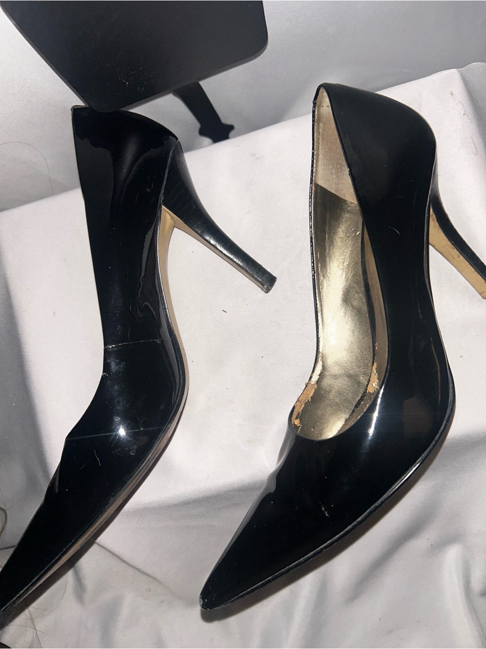 Nine West Black Patent Pointed-Toe Pumps - Picture 4 of 8